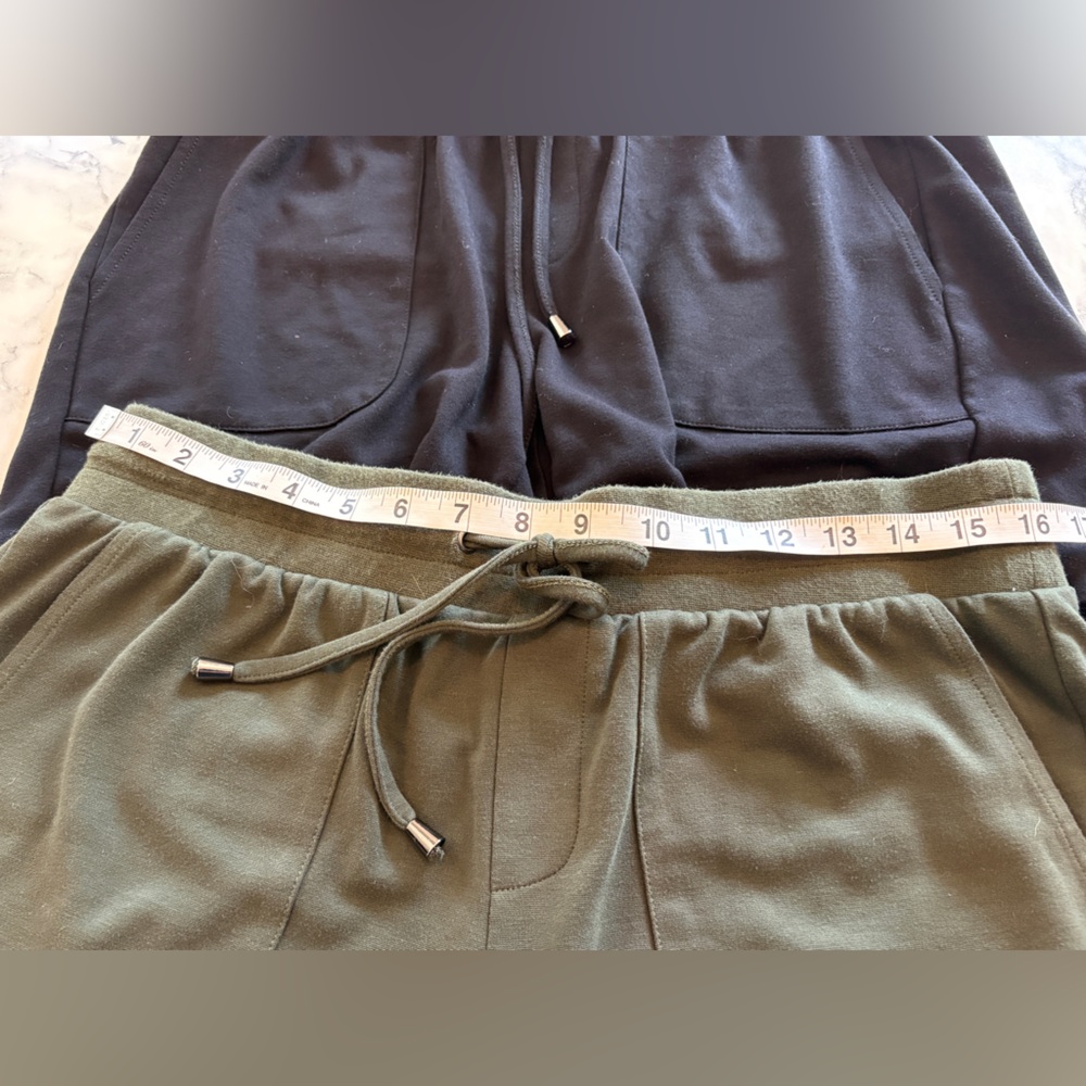 BUNDLE OF 2 - Torrid Drawstring Stretchy Shorts, Size 00X M/L 10 Black and Olive - Picture 6 of 10